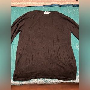 Topman distressed lightweight knit sweater Size L